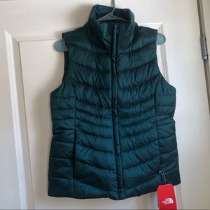 Brand new green north face puffer vest